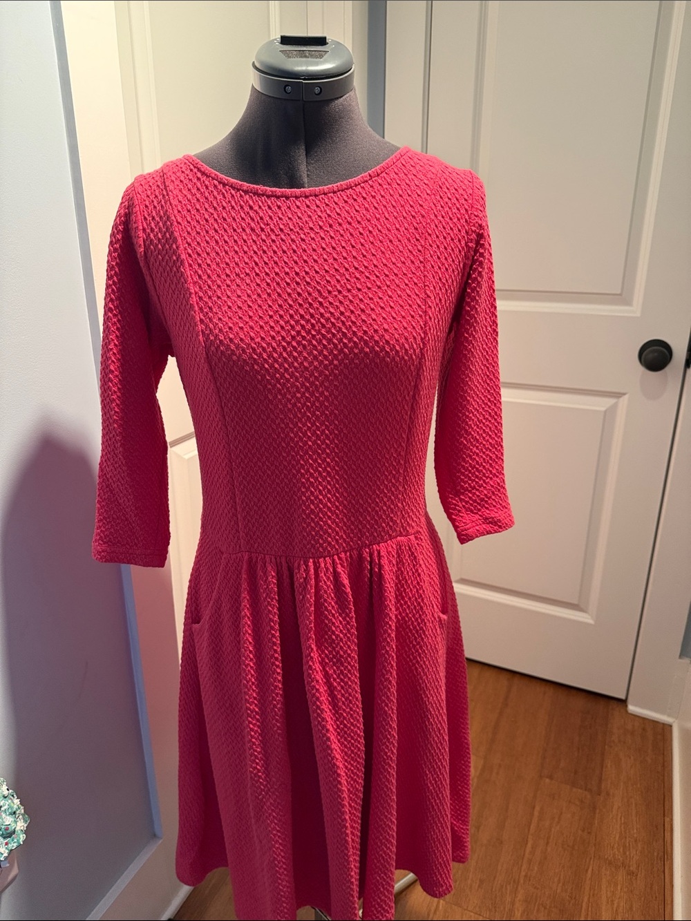 Matilda Jane Raspberry Textured Fit-and-Flare Dress